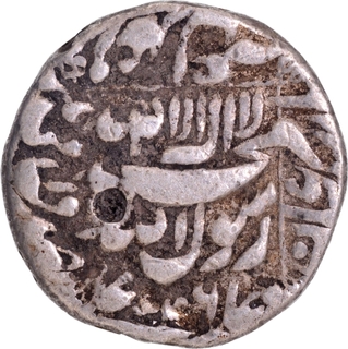  Unlisted type Bakkar Mint Silver Rupee 9 RY Coin of Shah Jahan.