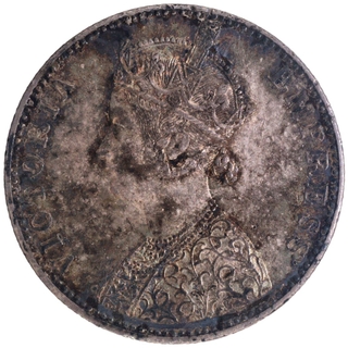 Silver Rupee 1892 AD Coin of Ganga Singh of Bikaner State.