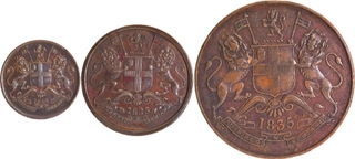 Copper Set of 1835 Different Denomination of East India Company of Different Mint.