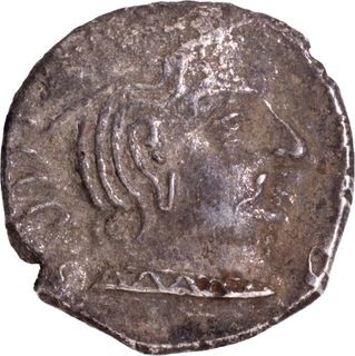 Western Kshatrapas Silver Drachma Coin of Vijayasena.