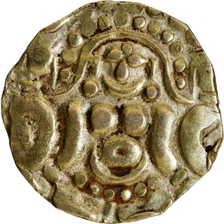 Base Gold Four and Half Masha Coin of Gahadavalas of Kanauj and Kasi.