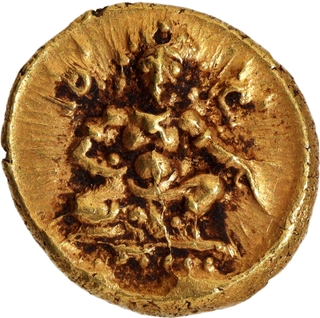 Gold Half  Varaha Coin of Krishnadevaraya of Vijayanagara Empire.