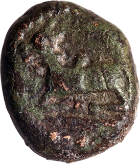 Rare Tanjavur Maratha Copper Kasu Coin.