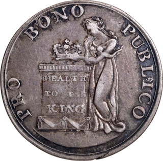 Silver One Shilling Token of Ireland of 1804.