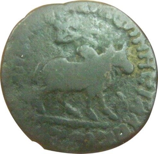 Indo-Scythian. AZES II. Lion & Bull Type. Heavy weight. Rare.