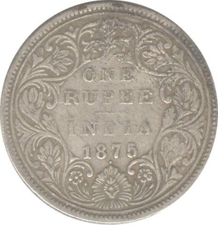 Victoria Queen. Silver. 1 Rupee. 1862. A/I. 1/2 Dot. Bombay Mint. XF. Scarce.