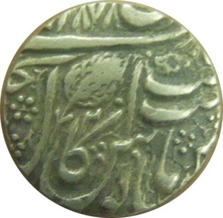 Sikh empire,Ranjit singh,Silver Rupee,Amritsar mint,VS 1878(AD 1821) Coin with Persian letter 2 BELOW LEAF. Nanakshahi couplet, Only exists in 
this year..Ex RARE.