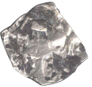 Punch Marked Silver Half Karshapana  Coin of Ashmaka Janapada.