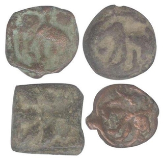 Cast Copper Coins of Sunga Dynasty.