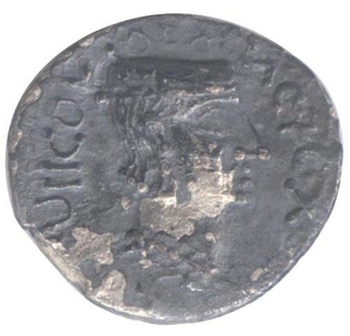 Silver Drachma Coin of Chastana Kardamaka Family of Western Kshatrapas.