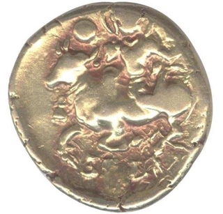 Gold Dinar Coin of  King of Gauda of Sasanka Dynasty.