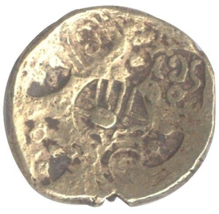 Gold Pagoda Coin of Rayagajakesari of Kakatiya Dynasty.