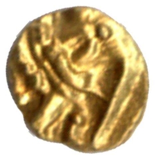 Gold Quarter Fanam Coin of  Hosysala Dynasty.