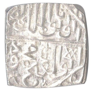 Silver Three Forth  Tanka Coin of  Mahmud Shah II of Malwa Sultanate.