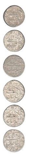 Silver One  Rupees Coins of Shah Jahan of Surat Mint.