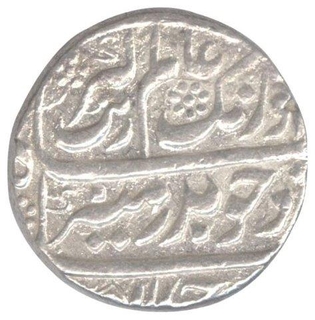 Silver One Rupee Coin of Aurangzeb Alamgir of Gulkanda Mint.