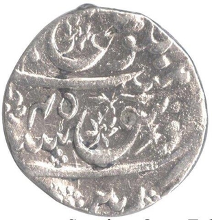 Silver one Rupee Coin of Aurangzeb Alamgir of Machhlipattan MInt.