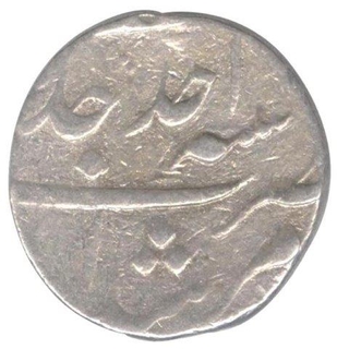 Silver One Rupee Coin of Shah Alam Bahadur of Murshidabad Mint.