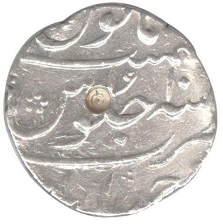 Silver One Rupee Coin of Muhammad Shah of Ahmadabad Mint.