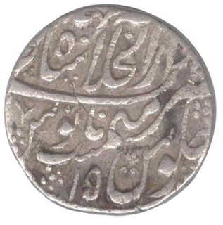 Silver One Rupee Coin of Shah Alam II of Shahjahanabad Dar ul Khilafat.