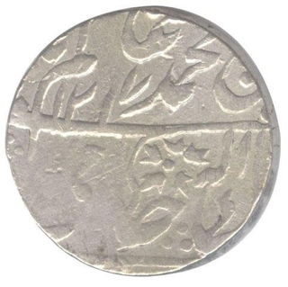 Silver One Rupee Coin of  Gwalior  State.