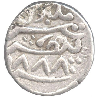 Silver One  Rupee Coin of Bhanwar Pal of  Karali Mint of Karauli State.