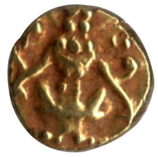 Gold Fanam Coins of Krishna Raja Wodeyar of Mysore State.