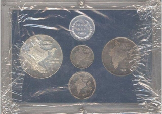 Proof Set of  National Integration of  Bombay Mint of 1982.