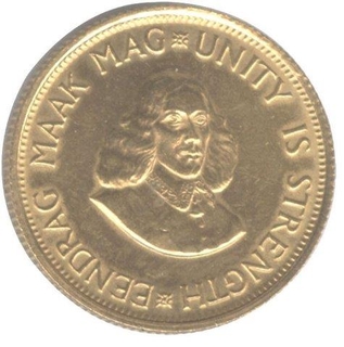 Gold  Coin of South Africa of 1973.