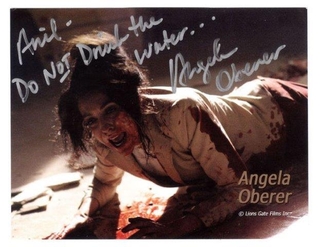 Autograph of Angela Oberer of American actress.