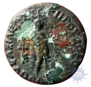 Copper coin of Apollodotus II of Indo Greeks.