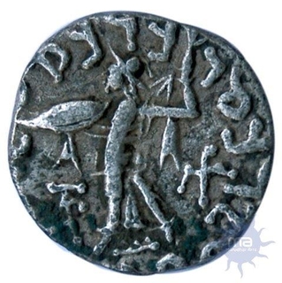 Silver Drachma Coin of Azes I of Indo Scythians.