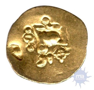 Gold Double Fanam Coin of Imperial Gangas of Orissa.