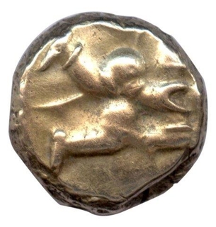 Gold Pagoda Coin of Bukka Raya I of Vijayanagara Empire.