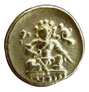 Gold Half Pagoda Coin of Krishnadevaraya of  Vijayanagara Empire.