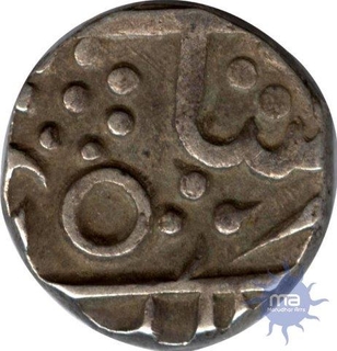 Silver Half Rupee of Jayaji Rao of Shah Alam II of Gwalior.