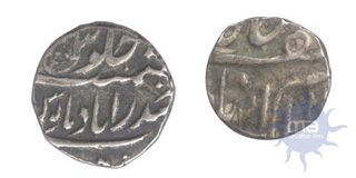 Silver One Fourth & One Eighth Rupee of Afzal ad Daula of  Hyderabad.