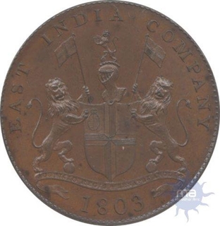 Copper Twentyth Cash of Madras Presidency.