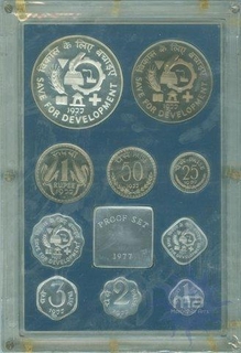 Proof Set of Bombay Mint of 1977.