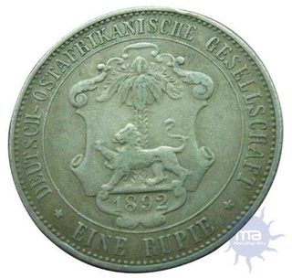 German East Africa of  Guilelmus II Imperator of 1892.