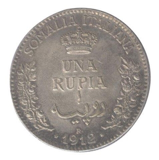 Somalia Italiana of UNA Rupia of 1912.