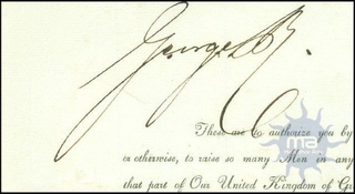 Royalty Autograph of King George IV.