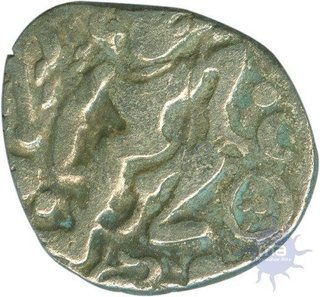 Billon Dramma Coin of Bhoj I of Gurjara Pratihara Dynasty.