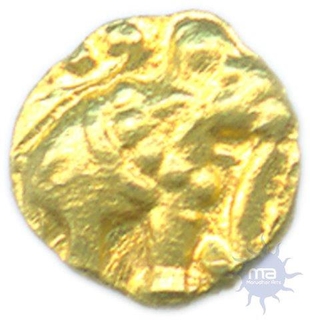 Gold Gajapati One Fourth Fanam of Western Ganga Dynasty.