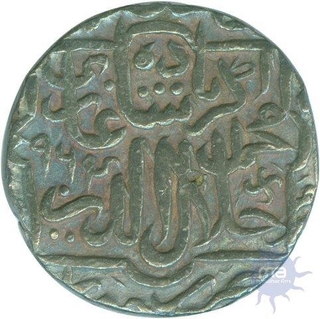 Silver Rupee of Akbar Jalal Ud Din Muhammad of Delhi Mint.