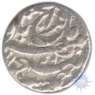 Silver Rupee of Akbar Jalal Ud Din Muhammad of  Allahabad Mint.