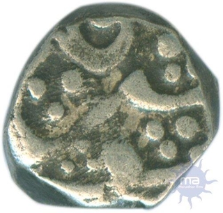 One Eighth Silver Rupee of Mahadji Rao of Gwalior.