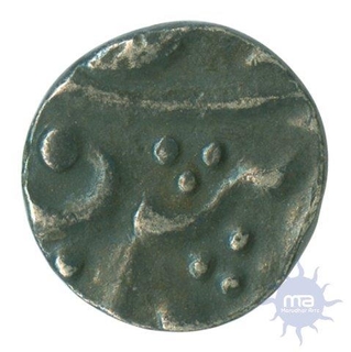 One Eighth Silver Rupee of Mahadji Rao of Ujjain Mint of Gwalior.