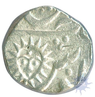 Silver Half Rupee of Shivaji Rao of Malharnagar Mint of Indore. 