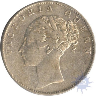 Silver One Rupee Coin of Victoria Queen of 1840.